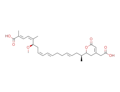 (2E,4Z,8Z,10E,14E)-(6R,17S)-17-(4-Carboxymethyl-6-oxo-3,6-dihydro-2H-pyran-2-yl)-6-methoxy-2,5-dimethyl-octadeca-2,4,8,10,14-pentaenoic acid