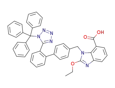2-Ethoxy-1-[[2'-(N-triphenylmethyltetrazol-5-yl)-biphenyl-4-yl]methyl]benzimidazole-7-carboxylic acid