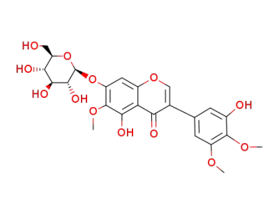 5,3′-dihydroxy-6,4′,5′-trimethoxyisoflavone-7-O-β-glucoside