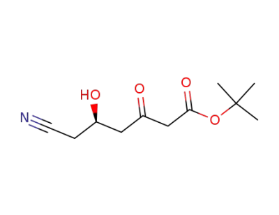 tert-butyl (5R)-6-cyano-5-hydroxy-3-carbonylhexanoate